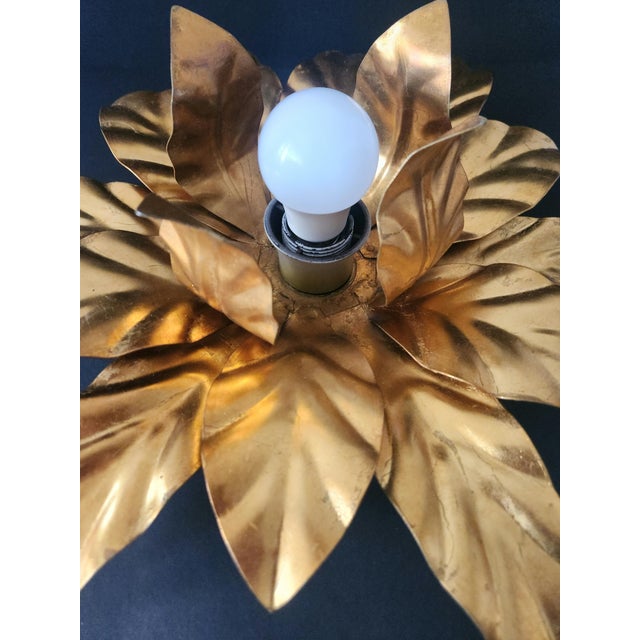 Hollywood Regency Gold-Plated Florentine Floral Wall Lamps from Hans Kögl, Italy, Florence, 1960, Set of 2 For Sale - Image 14 of 17