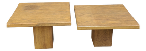 Vintage Wooden Nesting Tables, 1960s, Set of 2