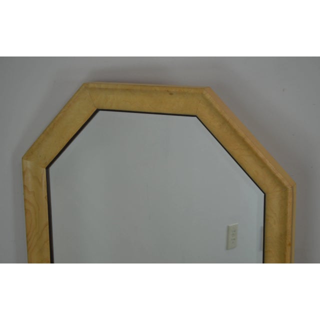 Henredon Scene Two Burl Wood Octagonal Mirror For Sale - Image 10 of 12