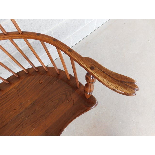 Custom Hand Made Pennsylvania Comb Back Swivel Windsor Armchair For Sale - Image 15 of 18