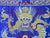 Asian Square Purple Golden Dragon Bats Yu Ri Edge Fabric Display Art For Sale In San Francisco - Image 6 of 7