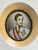 Wood Vintage Hand-Painted Portrait Miniature For Sale - Image 7 of 12