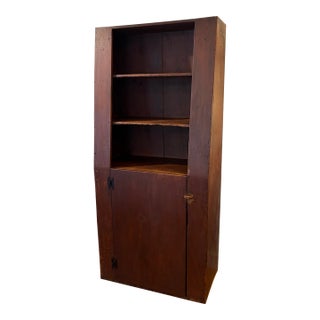 Antique New England Jelly Cupboard in Old Red Painted Finish For Sale