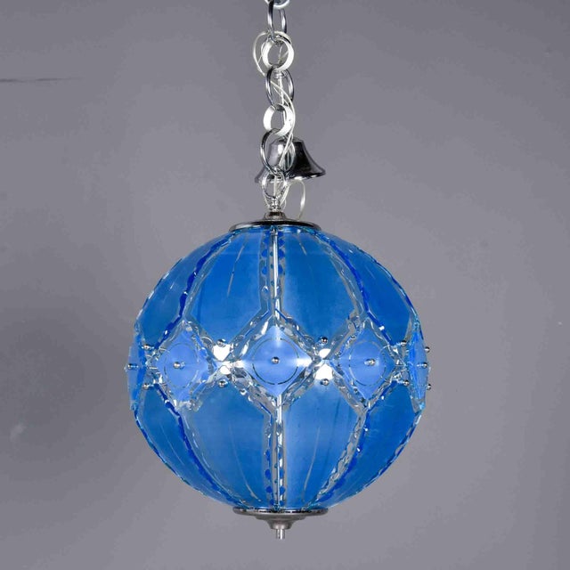 Zero Quattro 1960s Mid-Century Modern Italian Murano Glass Pendant Light by Zero Quattro for Fontana Arte For Sale - Image 4 of 8