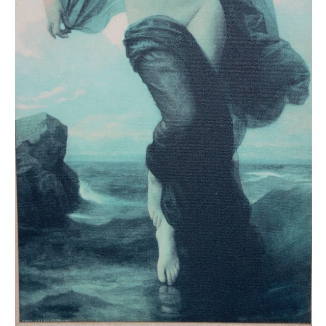 1960s William-Adolphe Bouguereau French Mystical "Evening Mood" Canvas Print in Frame For Sale - Image 5 of 12