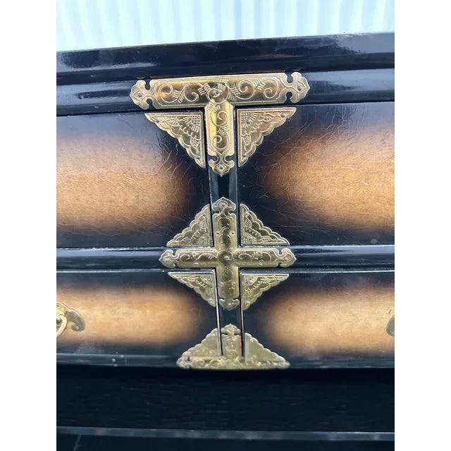 Black 1920s Black & Gold Accent Chest For Sale - Image 8 of 11