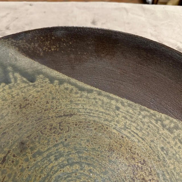 1960s 1960s Organic Modern Stoneware Large Dish by Nanni Valentini for Ceramica Arcore For Sale - Image 5 of 11