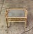 Italian Mid-Century Modern Rattan & Bamboo Side Table with Glass Plate and Magazine Rack, 1950s/60s This exquisite Italian...