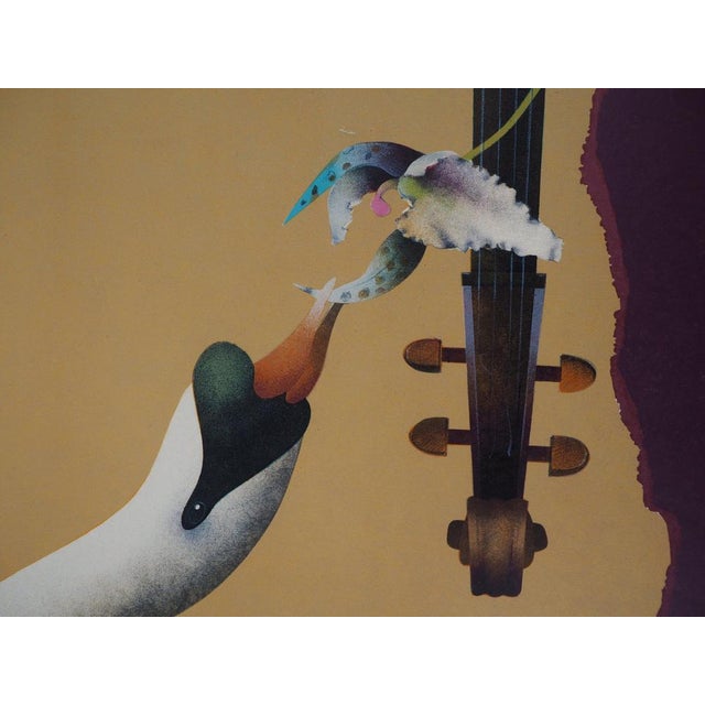 Jean-Paul Donadini, Cygnes en harmonie, Lithograph For Sale - Image 4 of 5