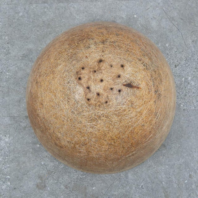 Tan Mid Century Modern Planter Kimball Bullet Round Atomic Plant Stand Tan Fiberglass For Sale - Image 8 of 12