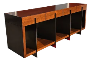 Berman Rossetti Draper Cabinet W/Mirrored Back Sideboard