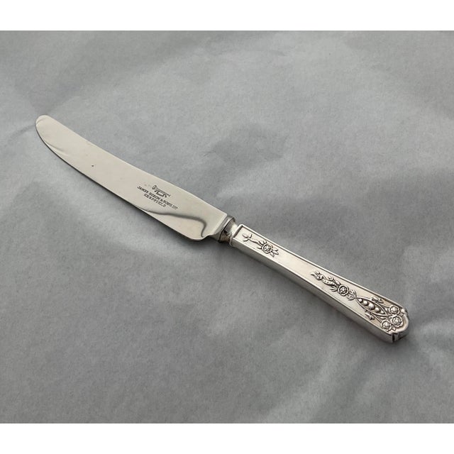 English 1980s Silver Plated Dinner Knife, Royal York For Sale - Image 3 of 16