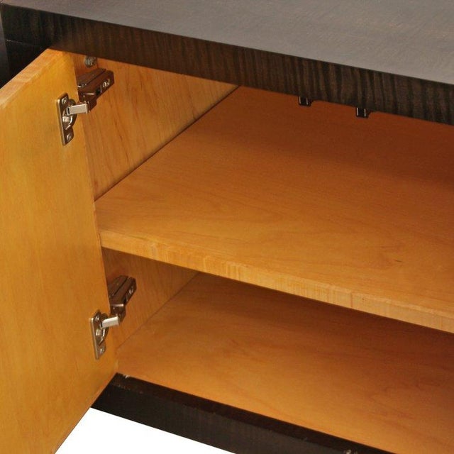Steve Hardy Custom Curly Maple and Anodized Aluminum Media Center For Sale - Image 4 of 7