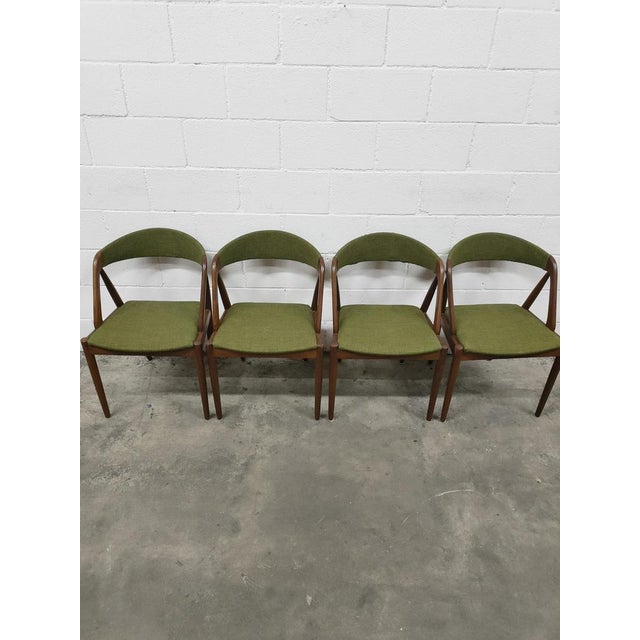 Mid-Century Modern Model 31 Dining Chairs attributed to Kai Kristiansen, 1970, Set of 4 For Sale - Image 3 of 9