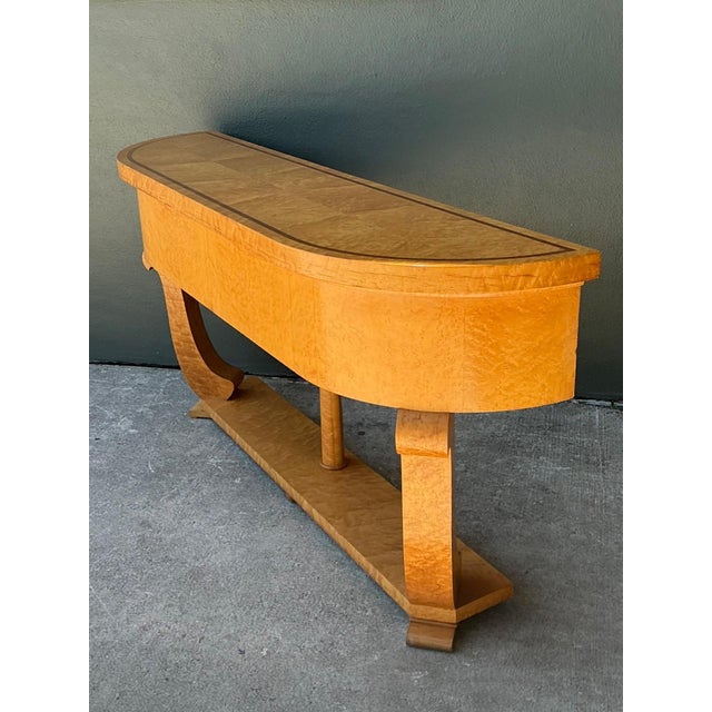 Vintage Deco Burl Console Table For Sale - Image 14 of 18