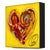 Contemporary Sun Kissed Heart X - Original Heart Pop Art Mixed Media Acrylic and Resin on Wood Panel by Cynthia Coulombe-Bégin For Sale - Image 3 of 9