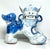 Blue and white vintage Chinese ceramique Foo Dog.