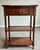 Traditional Late 20th Century Traditional Inlaid Mahogany Occasional Table With Drawer & Brass Casters For Sale - Image 3 of 7