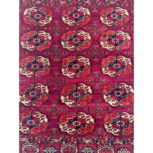 Traditional 1900s Antique Bochara Rug For Sale - Image 3 of 5