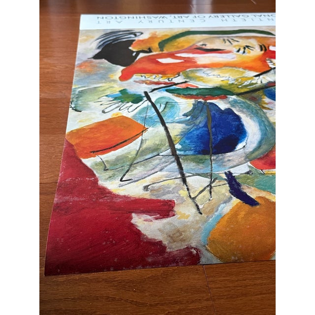 Orange Rare Vintage 1988 Wassily Kandinsky, Improvisation 31 (Sea Battle) 1913 Museum Poster Printed in France For Sale - Image 8 of 11