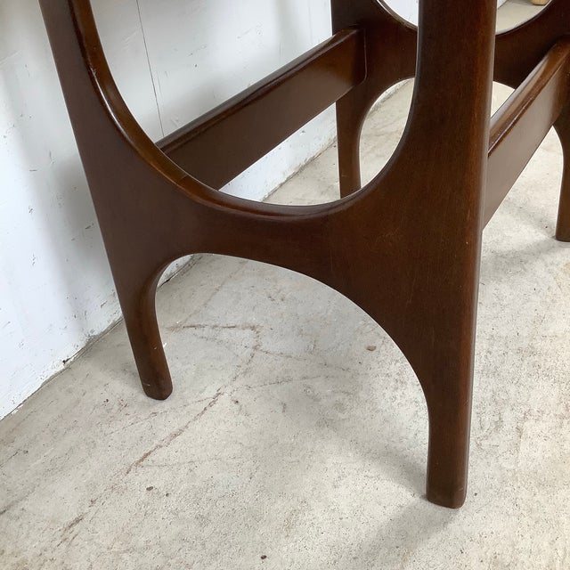 Mid-Century Organic Modern End Table W/Travertine Top For Sale - Image 9 of 12