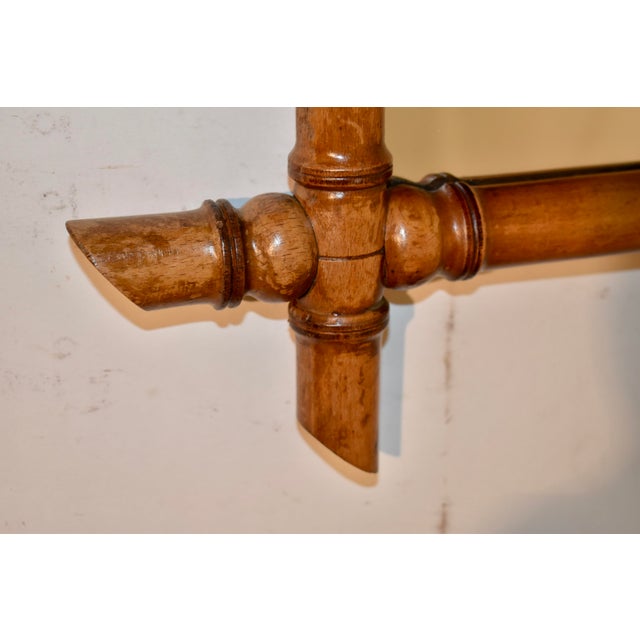 Brown French Faux Bamboo Mirror in Cherry, Circa 1900 For Sale - Image 8 of 9