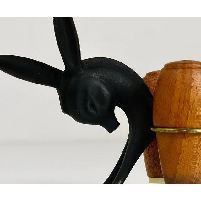 A charming Austrian Mid-Century shaker set, displaying a donkey. A very humorous design by Walter Bosse, executed by...