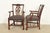 Kindel Furniture Georgian Carved Mahogany Armchairs, Pair For Sale - Image 10 of 14