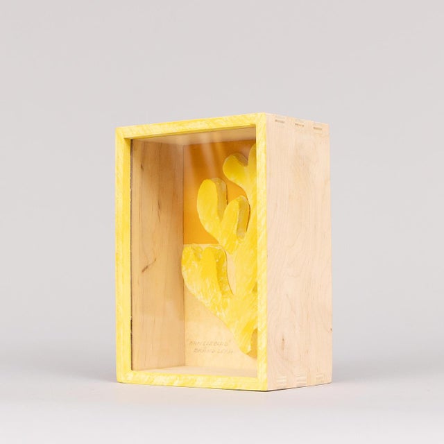 Contemporary Matisse Leaf Clay Sculpture by Swedish Sculptor-Artist Vivianne Geijer Signed and Dated 2004 For Sale - Image 3 of 5