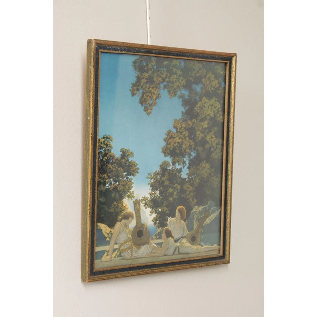 Art Deco Early 20th Century Maxfield Parrish Arts & Crafts Framed 'The Lute Players' Print For Sale - Image 3 of 12