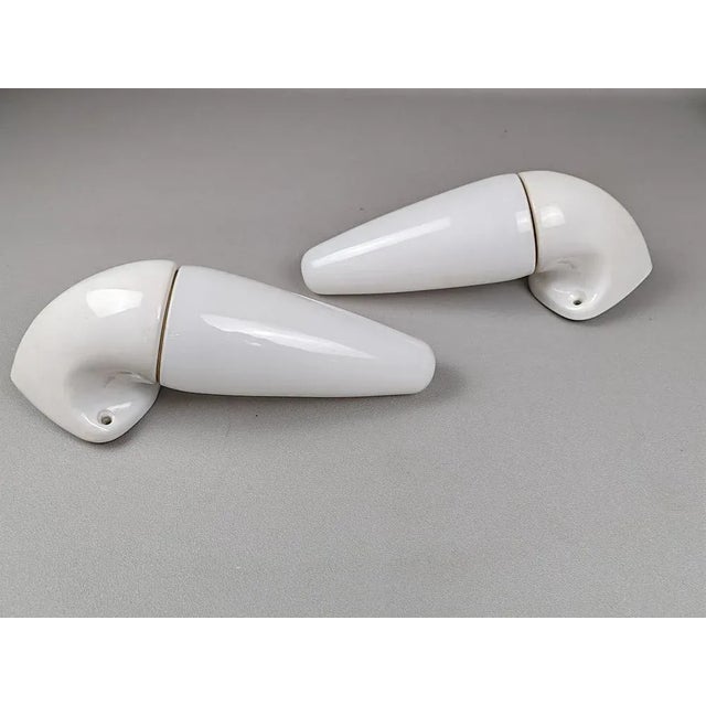 Porcelain Bathroom Wall Lights by Sigvard Bernadotte for Ifo, 1950s, Set of 2 For Sale - Image 13 of 14