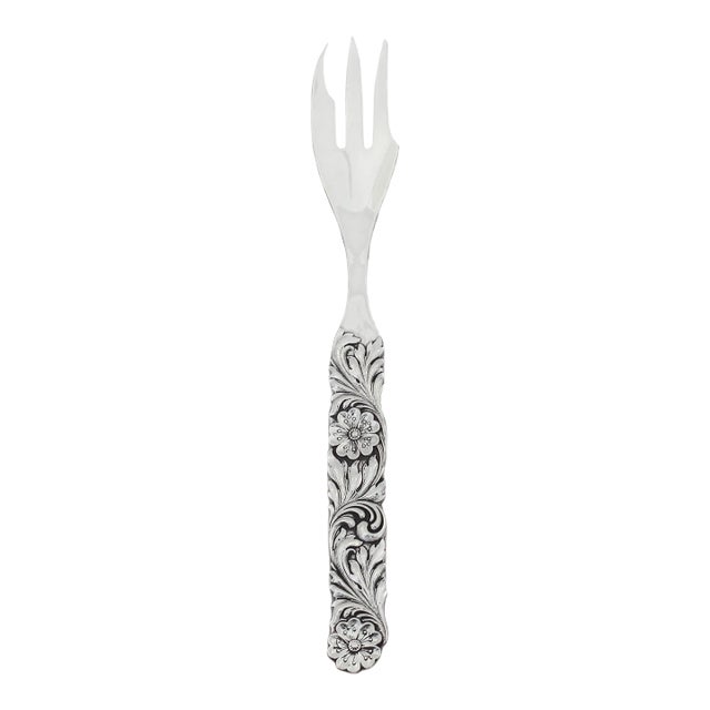 1950s Sterling Silver Serving Fork For Sale