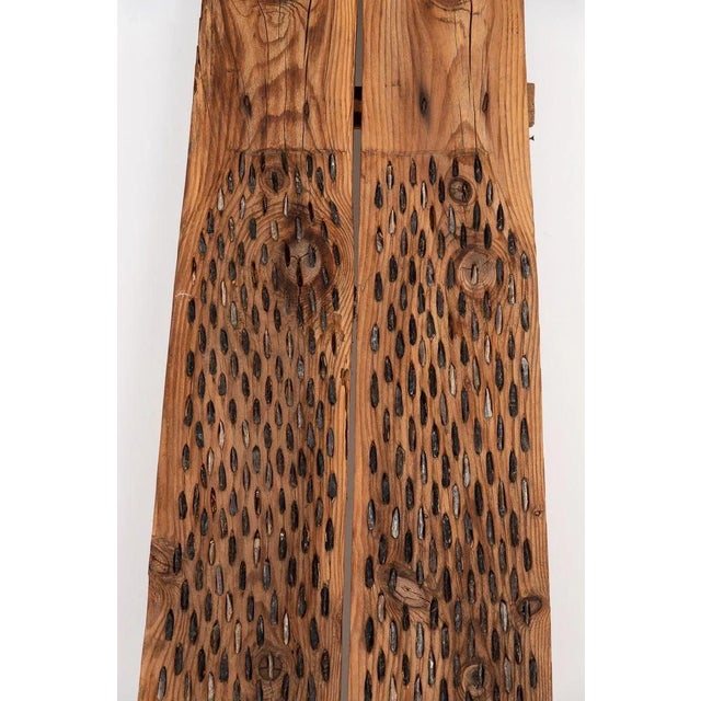 Traditional Primitive Wood and Stone Wheat Thresher For Sale - Image 3 of 12