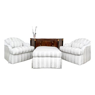 Pair of Club Chairs Designed by Sally Sirkin Lewis for J. Robert Scott For Sale