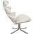 Erik Jørgensen Corona chair upholstered in white leather, and with a frame of brushed steel. The chair is from the 2000s...