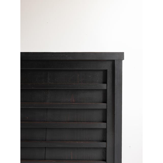 Japanese Antique Large Black Tansu 1860s-1900s / Sideboard Wabisabi For Sale - Image 10 of 18