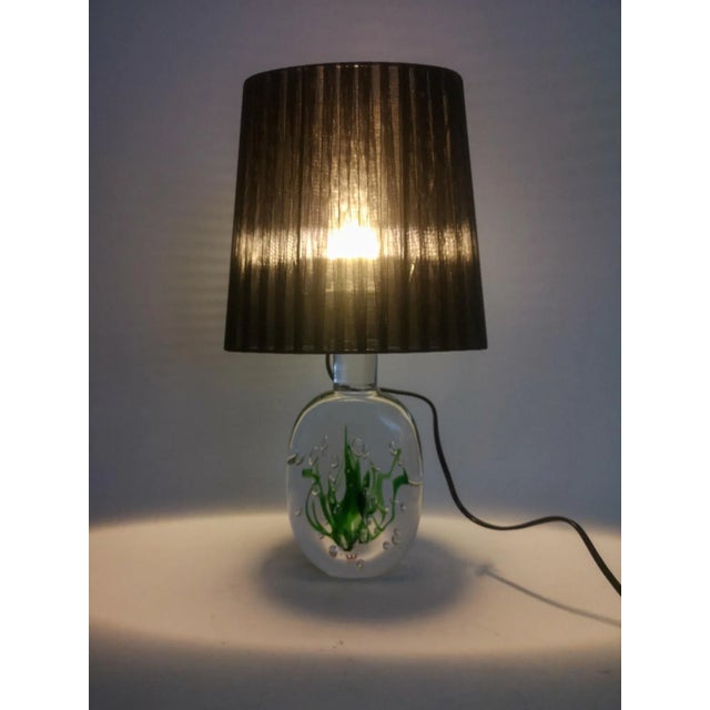 Green Mid-Century Swedish Model Seaweed Table Lamp by Vicke Lindstrand for Kosta, 1950s For Sale - Image 8 of 11