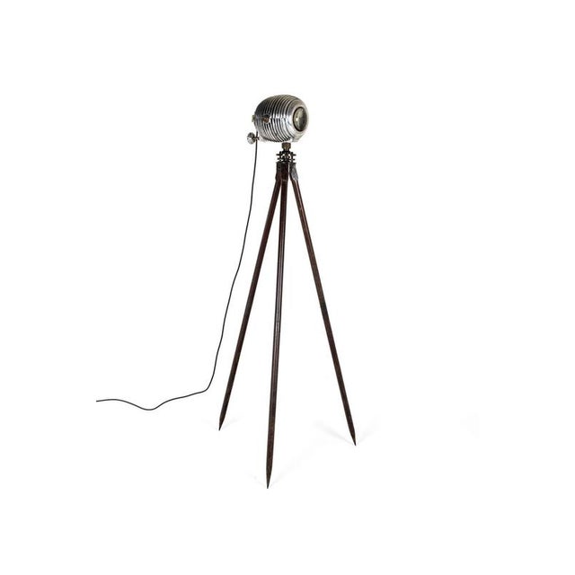 Wood Art Deco Tripod Spotlight For Sale - Image 7 of 17