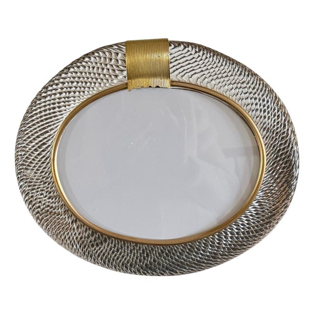 Oval Murano Glass Photo Frame, 2000s For Sale