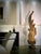 'Eternal Flame' - Large Carved Teak Wood Sculpture 70" Tall. It is a massive untreated Teak piece.