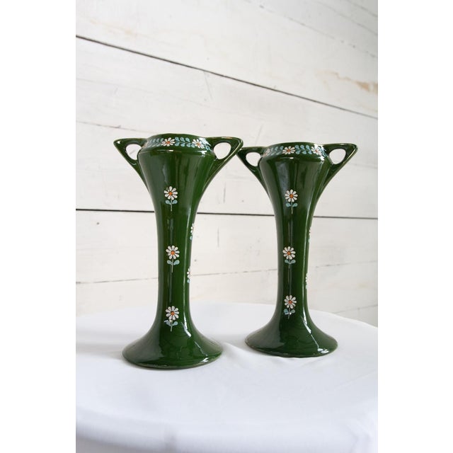 Art Nouveau Ceramic Vases, 1890s, Set of 2 For Sale - Image 10 of 13