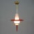 Mid-Century Modern Italian Red Lantern in Milk Glass & Brass, 1950s For Sale - Image 3 of 17