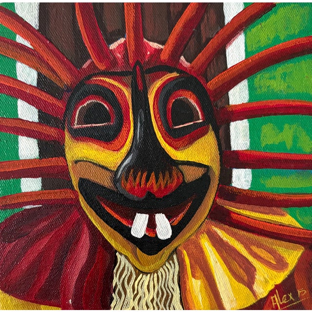Modern Three Tribal Art Paintings For Sale - Image 3 of 10