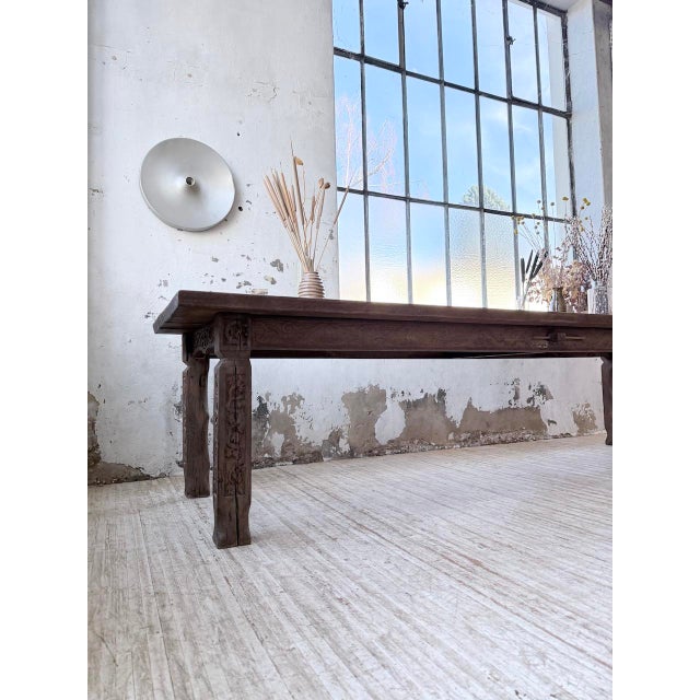 Brown Farmhouse Table in Oak, 1890s For Sale - Image 8 of 18