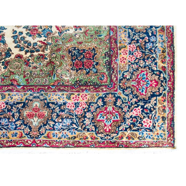 Persian Early 20th Century Persian Kirman Rug For Sale - Image 3 of 15