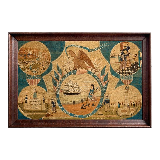 Framed Civil War Themed Sailor's Woolie Print For Sale