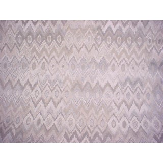 Kravet Couture 32103 Modern Contrast in Dove - Bargello Velvet Drapery Upholstery Fabric - 4-3/8 Yards For Sale