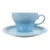 Vintage 1930s Mid Century Modern Pacific Pottery Arcadia Delph Blue Cup & Saucer Set, California Usa- 2 Pieces For Sale
