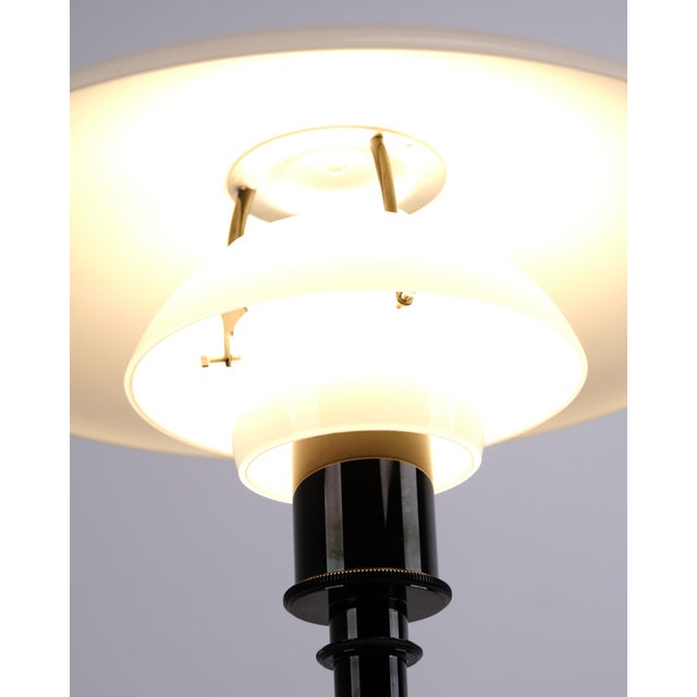 Model PH 3.5/2.5 Floor Lamp with Black Frame and Opal Glass by Poul Henningsen for Louis Poulsen For Sale - Image 3 of 9