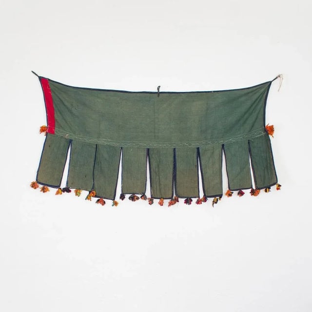 Vintage Indian Toran Embroidered and Mirrored Textile | Banjara Tribe For Sale - Image 10 of 12